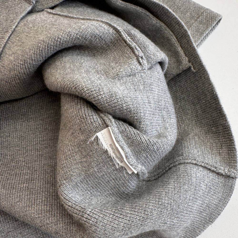 Abercrombie & Fitch Cardigan Womens Medium Gray Luxeloft Preppy Old Money - Picture 9 of 9